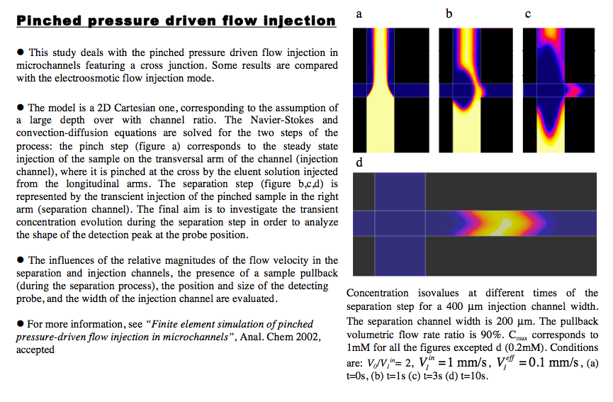 finite element simulation flow injection